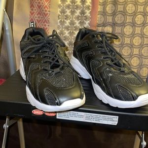 Bebe black sparkle tennis shoes